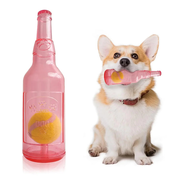 Crunch 'n Play Squeaky Bottle Toy for Dogs
