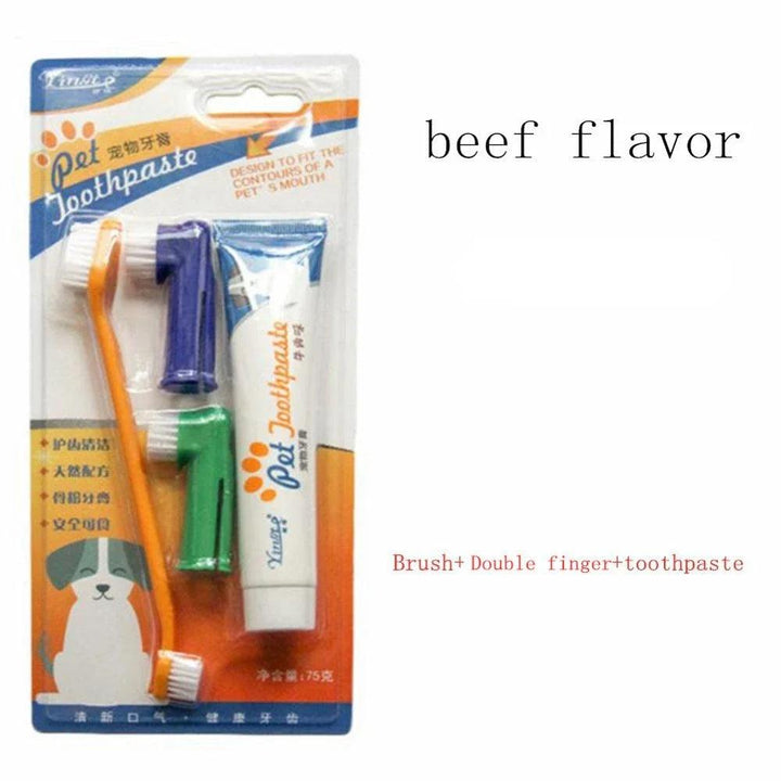 Vanilla Beef Pet Toothbrush Kit Cats Dogs - themiraclebrands.com