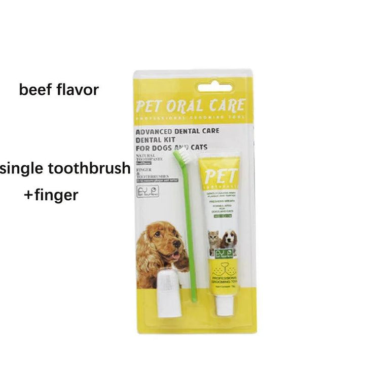 Vanilla Beef Pet Toothbrush Kit Cats Dogs - themiraclebrands.com