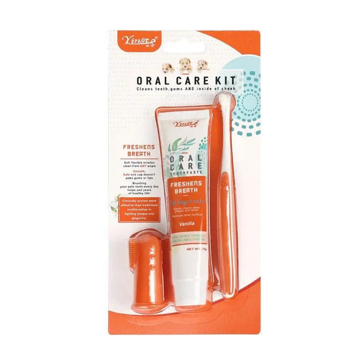 Vanilla Beef Pet Toothbrush Kit Cats Dogs - themiraclebrands.com