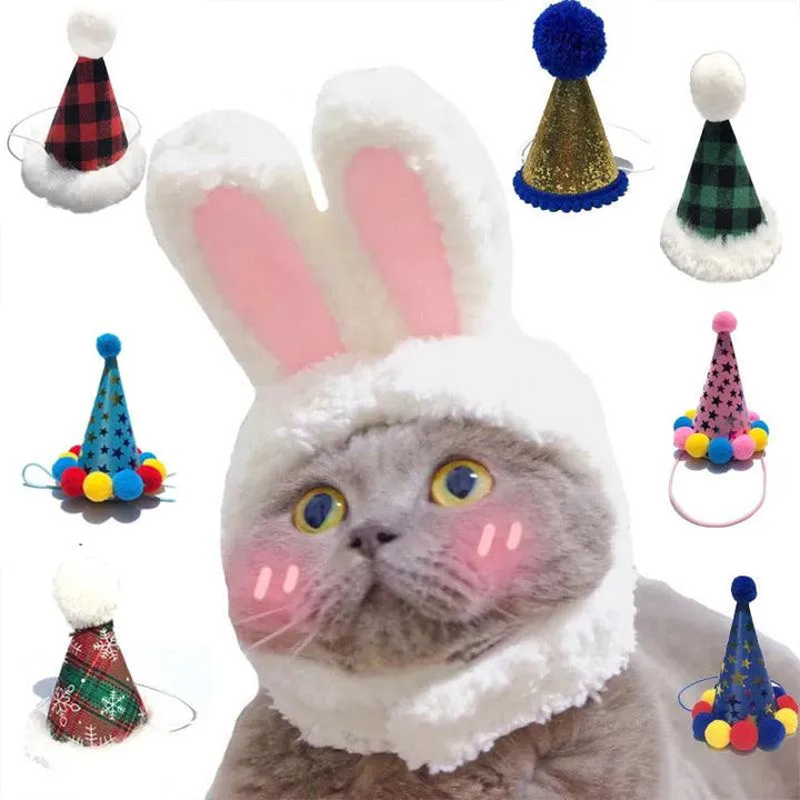 Warm and Whimsical Pet Rabbit Hat Costume Cap - themiraclebrands.com