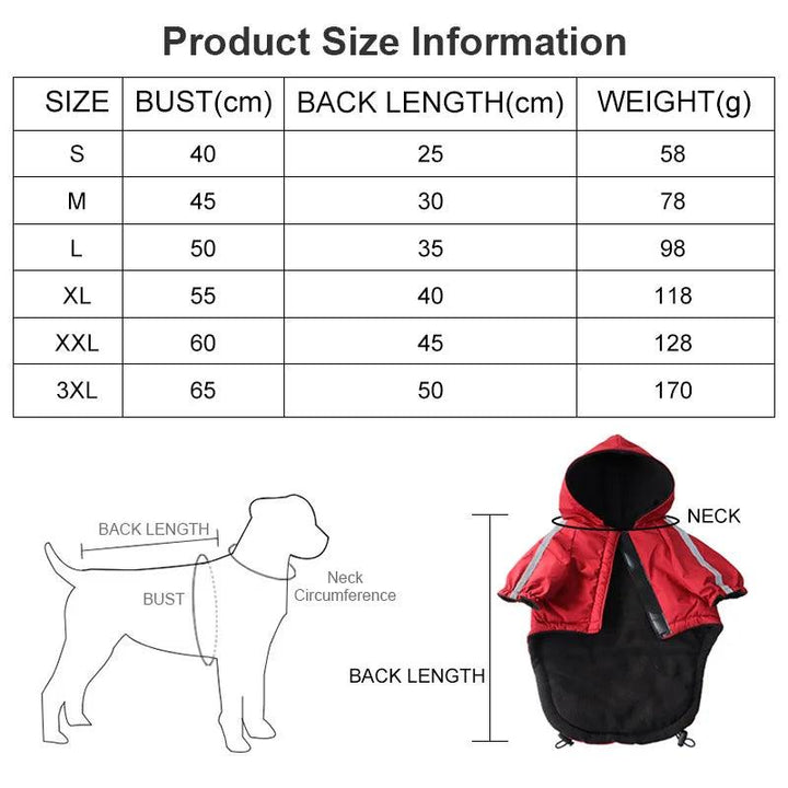 Warm Waterproof Dog Coat Autumn/Winter Hood - themiraclebrands.com