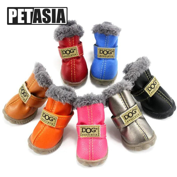 Winter Dog Snow Boots with Fur - themiraclebrands.com