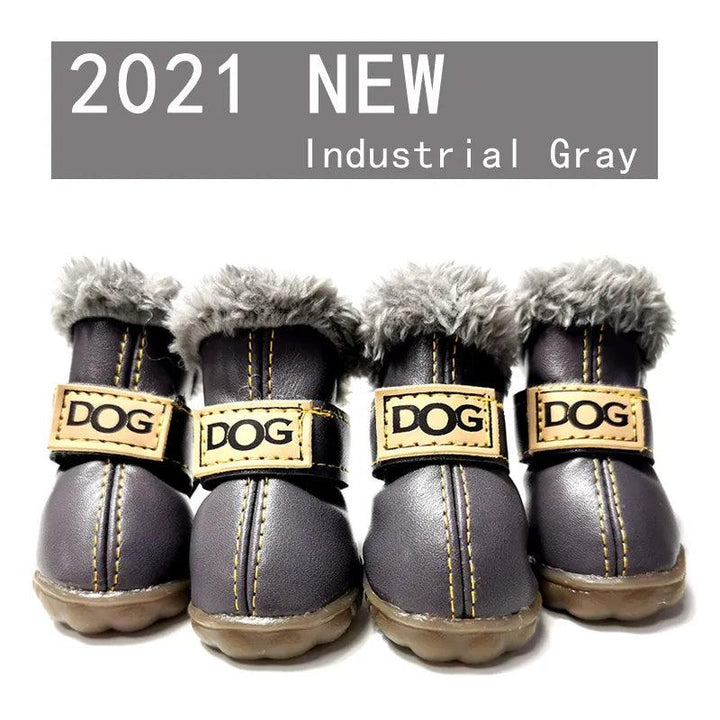 Winter Dog Snow Boots with Fur - themiraclebrands.com