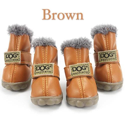 Winter Dog Snow Boots with Fur - themiraclebrands.com