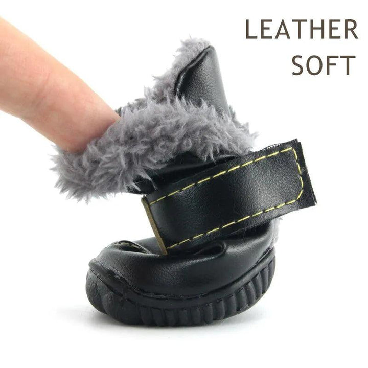 Winter Dog Snow Boots with Fur - themiraclebrands.com