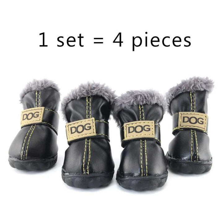 Winter Dog Snow Boots with Fur - themiraclebrands.com