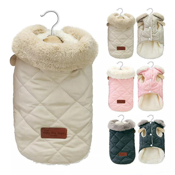 Winter Fur Collar Chihuahua Dog Cat Jacket - themiraclebrands.com