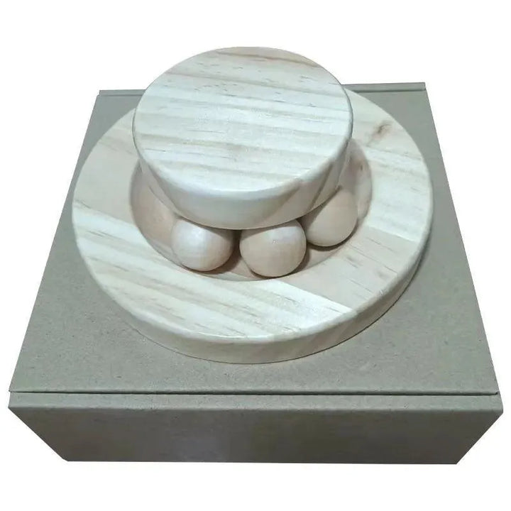 Wooden Cat Toy Tower Triple Disc - themiraclebrands.com