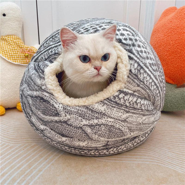 Wool Ball Cat Nest Cozy Pet Bed - themiraclebrands.com