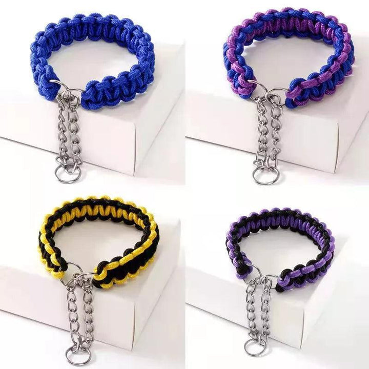 Woven P-Chain Adjustable Nylon Dog Collar - themiraclebrands.com