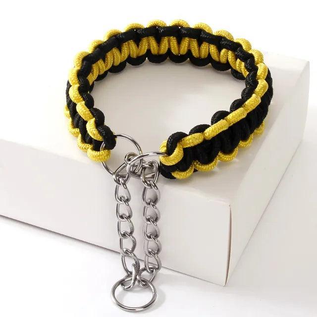 Woven P-Chain Adjustable Nylon Dog Collar - themiraclebrands.com