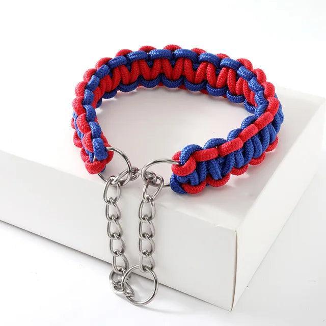 Woven P-Chain Adjustable Nylon Dog Collar - themiraclebrands.com