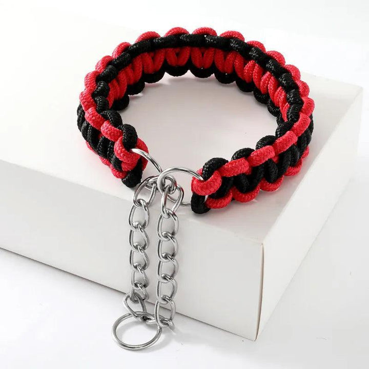 Woven P-Chain Adjustable Nylon Dog Collar - themiraclebrands.com