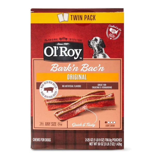 Bark'N Bac'N Dog Treats, Original, Twin Pack - themiraclebrands.com
