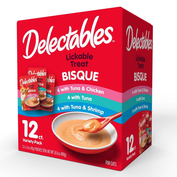 Bisque Lickable Cat Treats Variety 12 Count - themiraclebrands.com