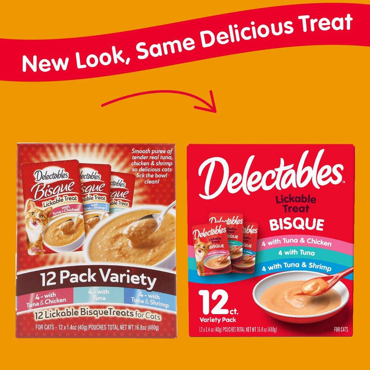 Bisque Lickable Cat Treats Variety 12 Count - themiraclebrands.com