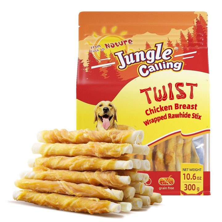 Chicken Wrapped Rawhide Sticks Dog Treats 10.6 Oz - themiraclebrands.com