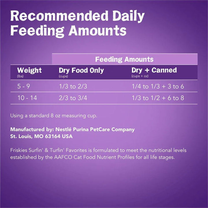 Dry Cat Food Surfin Turfin Favorites 3.15lb Bag - themiraclebrands.com