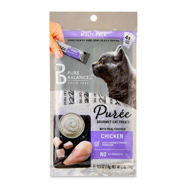 Puree Gourmet Cat Treats Chicken 0.5 Oz 4 Count - themiraclebrands.com