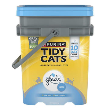 Purina Multi-Cat Clumping Kitty Litter, Glade Clear Springs Deodorizing, 35 Lb Pail - themiraclebrands.com