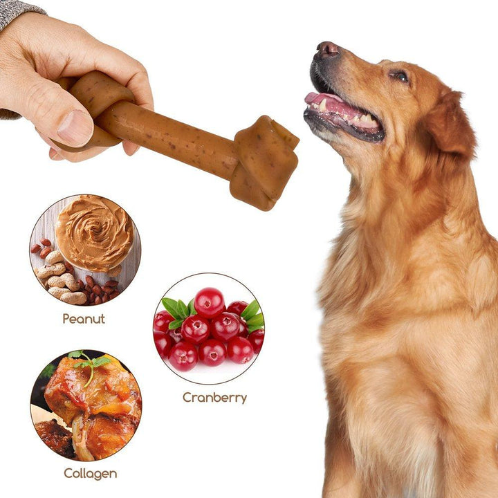 Rawhide-Free Peanut Butter Bones 4 Count - themiraclebrands.com