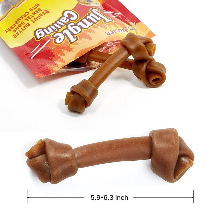 Rawhide-Free Peanut Butter Bones 4 Count - themiraclebrands.com