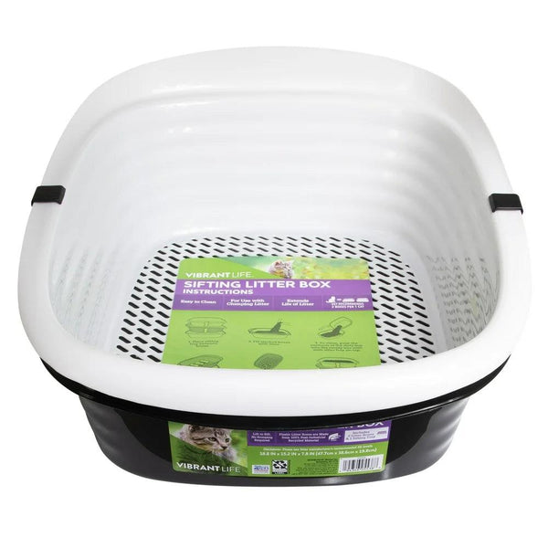 Sifting Cat Litter Box Black - themiraclebrands.com