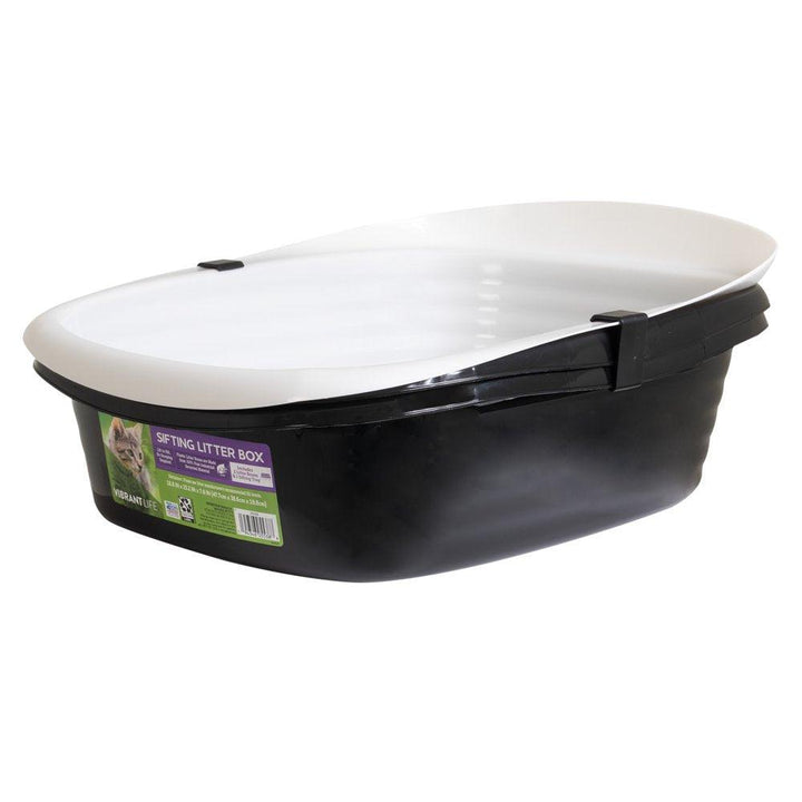 Sifting Cat Litter Box Black - themiraclebrands.com