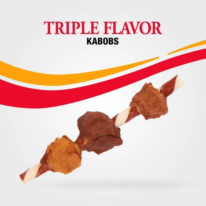 Triple Flavor Kabobs Dog Treats 12 Oz 18 Count - themiraclebrands.com