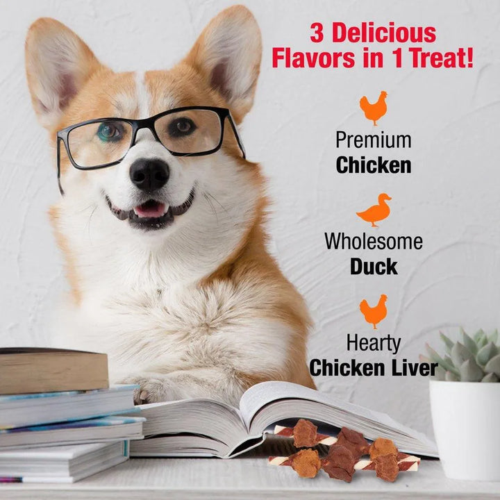 Triple Flavor Kabobs Dog Treats 12 Oz 18 Count - themiraclebrands.com