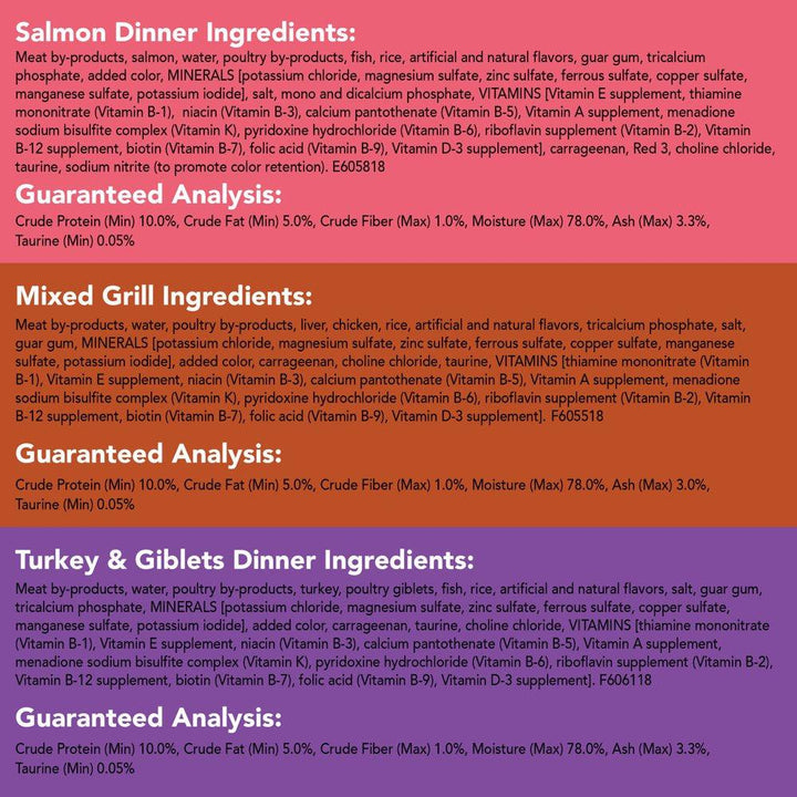 Wet Cat Food Variety Pack Salmon Turkey Grilled - themiraclebrands.com